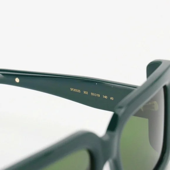 Salvatore Ferragamo SF2032S Green Square Frame Sunglasses w/Case & Box BNIB - Picture 4 of 8